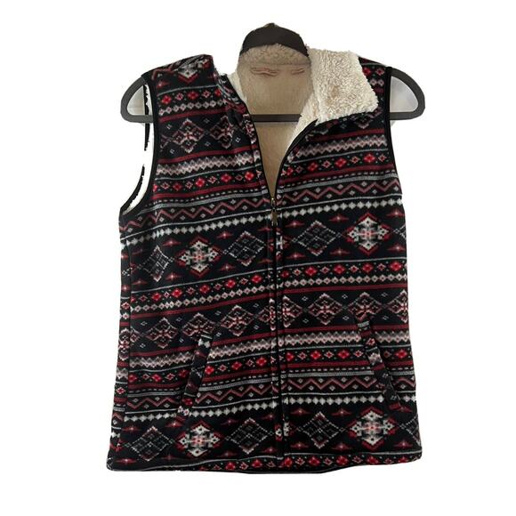 River & Rose NWT Snowflake Zip Up Vest Size Medium - Picture 1 of 5